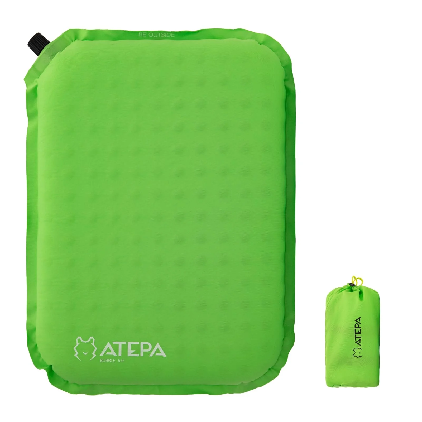 Inflatable Seat Cushion Lightweight With Memory Foam Bubble 5.0 - Light Green/2-pack