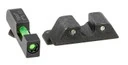 Trijicon 601102 Di Night Sight Set- Glock Standard Frame Black-green Tritium/fiber Optic Front Sight Black Outline Front Sight- Green Tritium Black Outline Rear Sight