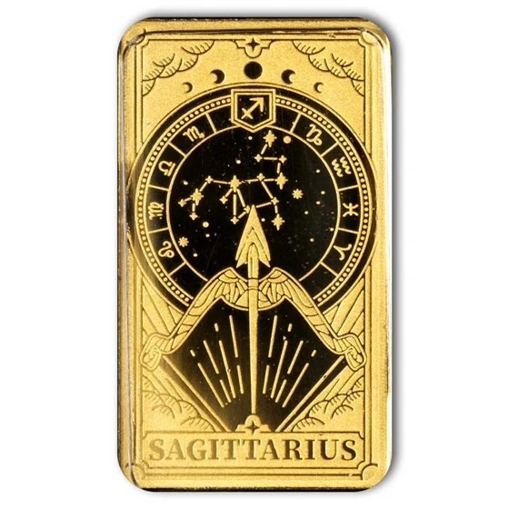 Solomon Islands 1/200 Oz Gold Zodiac Ingot (sagittarius)
