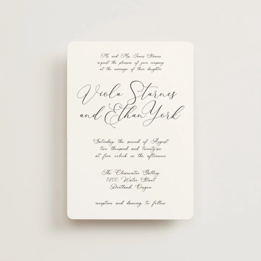 Poem Petite Wedding Invitations By Maja Cunningham