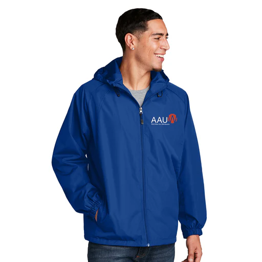 Aauw - Embroidered Sport-tek Hooded Raglan Jacket - True Royal/3x Large