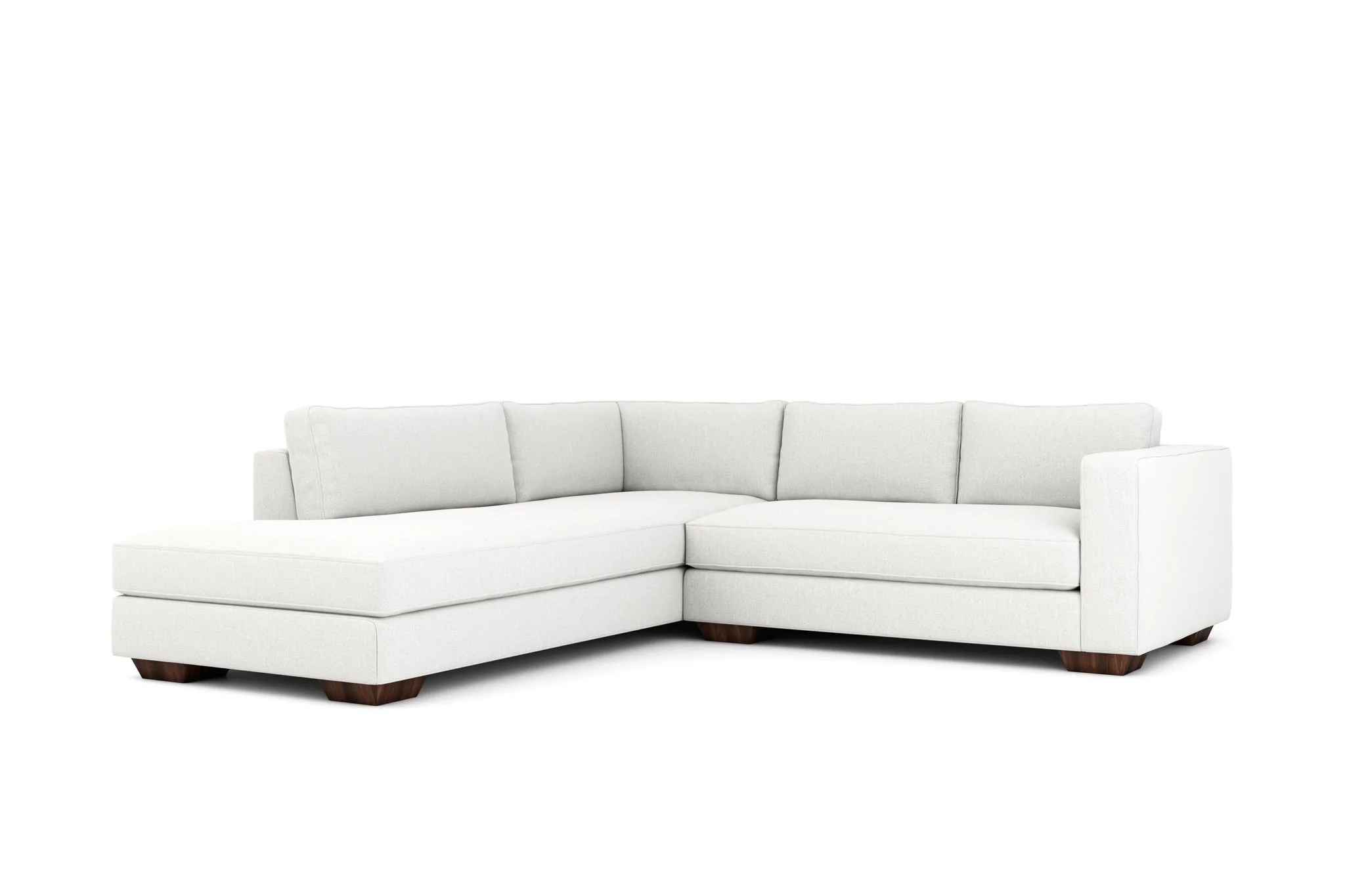 Not Called Frisco Bench Seat Sectional With Bumper (84" X 108",bumper On Left,37") - Performance/structured Package/solid White Oak
