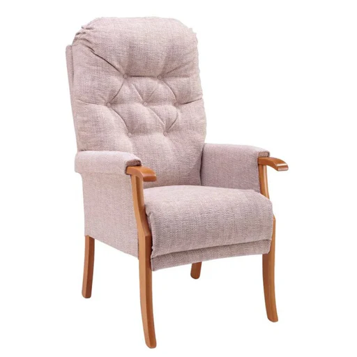 Avon Fireside Chair – Deep Button Back, Pocket Sprung Seat & Padded Arms - No/kilburn Oatmeal