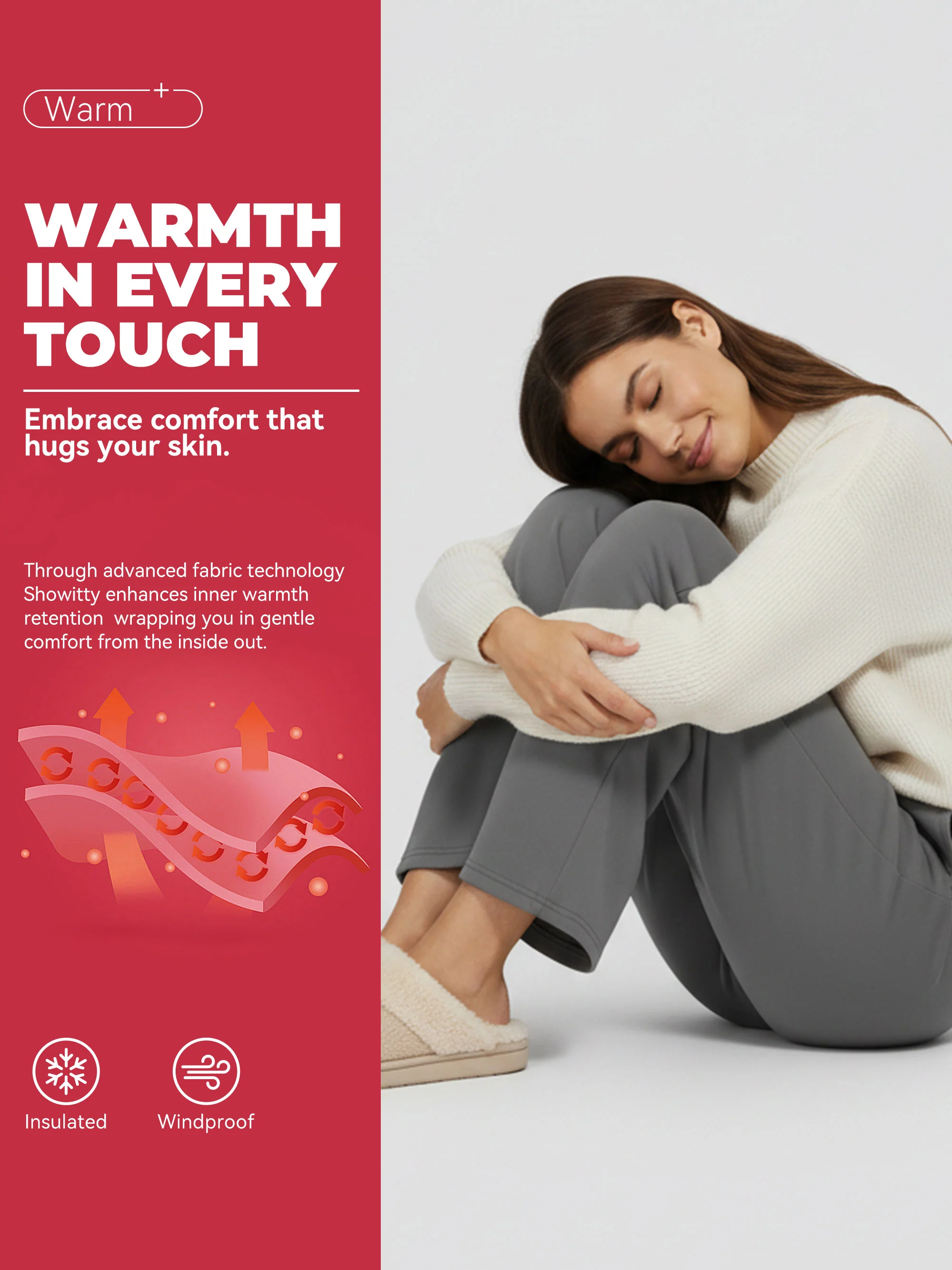 Showitty Fleece-lined Wide-leg Sweatpants | Warm, Cozy & Effortlessly Chic