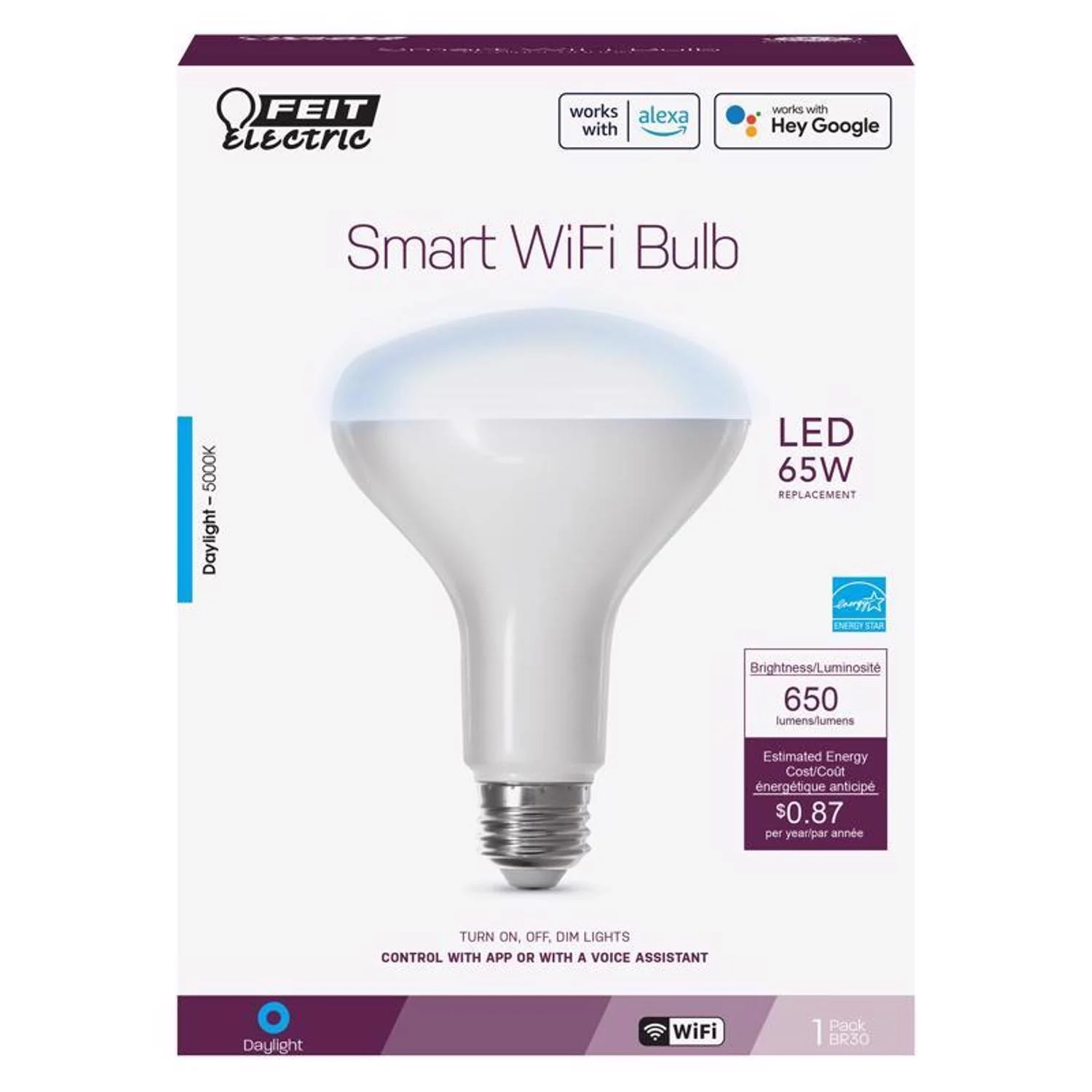 Smart Home Br30 E26 (medium) Smart-enabled Led Bulb