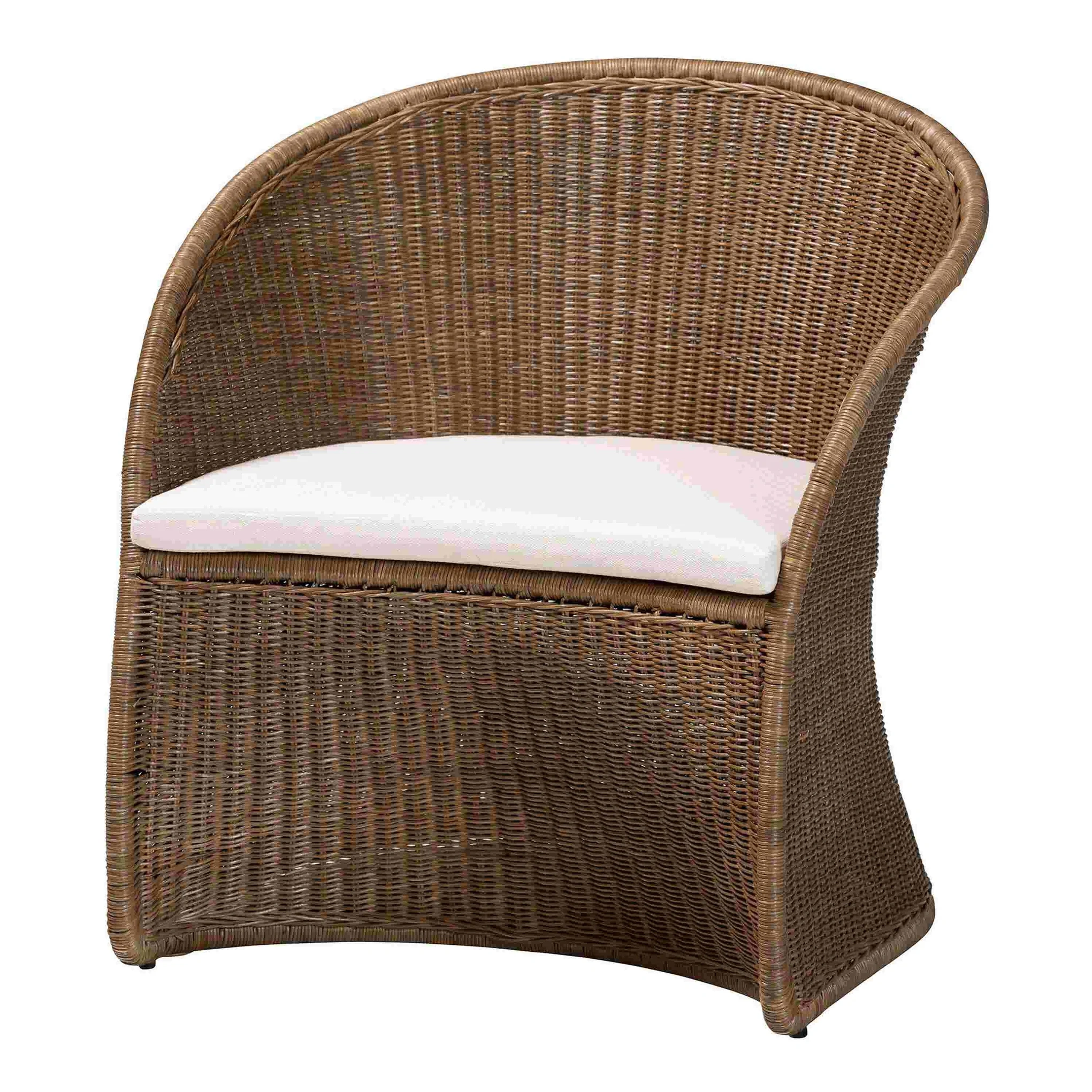 Kintamani Bohemian Greywashed Rattan Accent Chair