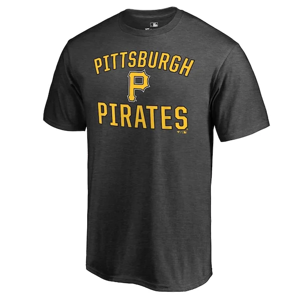 Men's Pittsburgh Pirates Heathered Gray Core Basics Victory Arch T-shirt