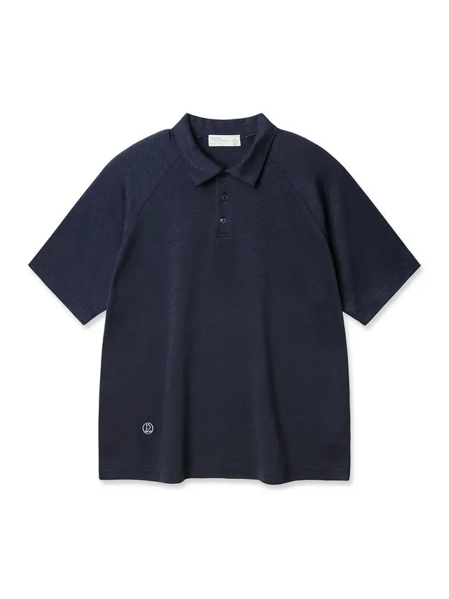 Barken Slub Polo Short Sleeve T-shirt (bk4211) [navy]