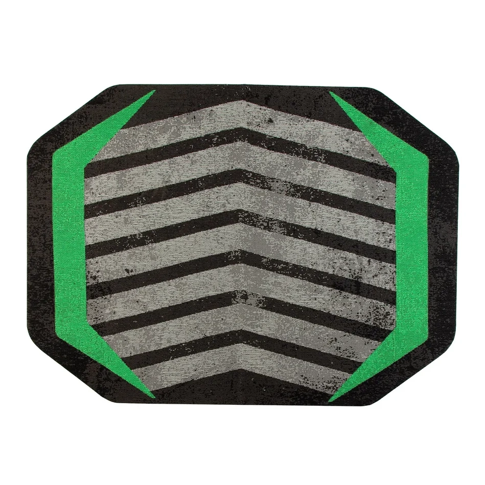 Anji Mountain Rug'd Prizm Green Carpet & Hard Floor Chair Mat, 36" X 48", Gray/green (amb9106)