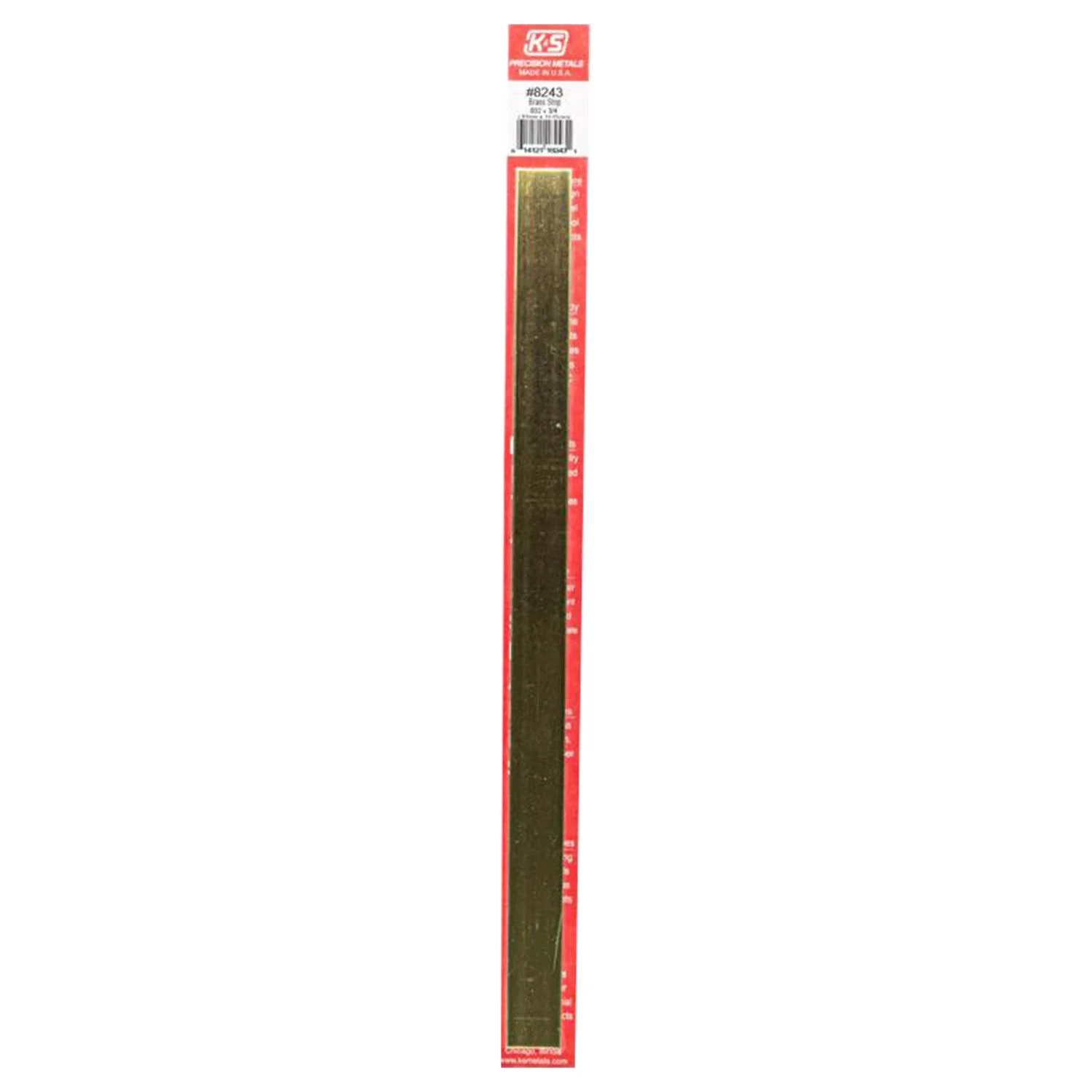 K&s 0.032 In. X 3/4 In. W X 12 In. L Mill Brass Metal Strip