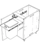 Aos-b1827fhr-tc-mpb Single Door Base With Trashcan Pullout