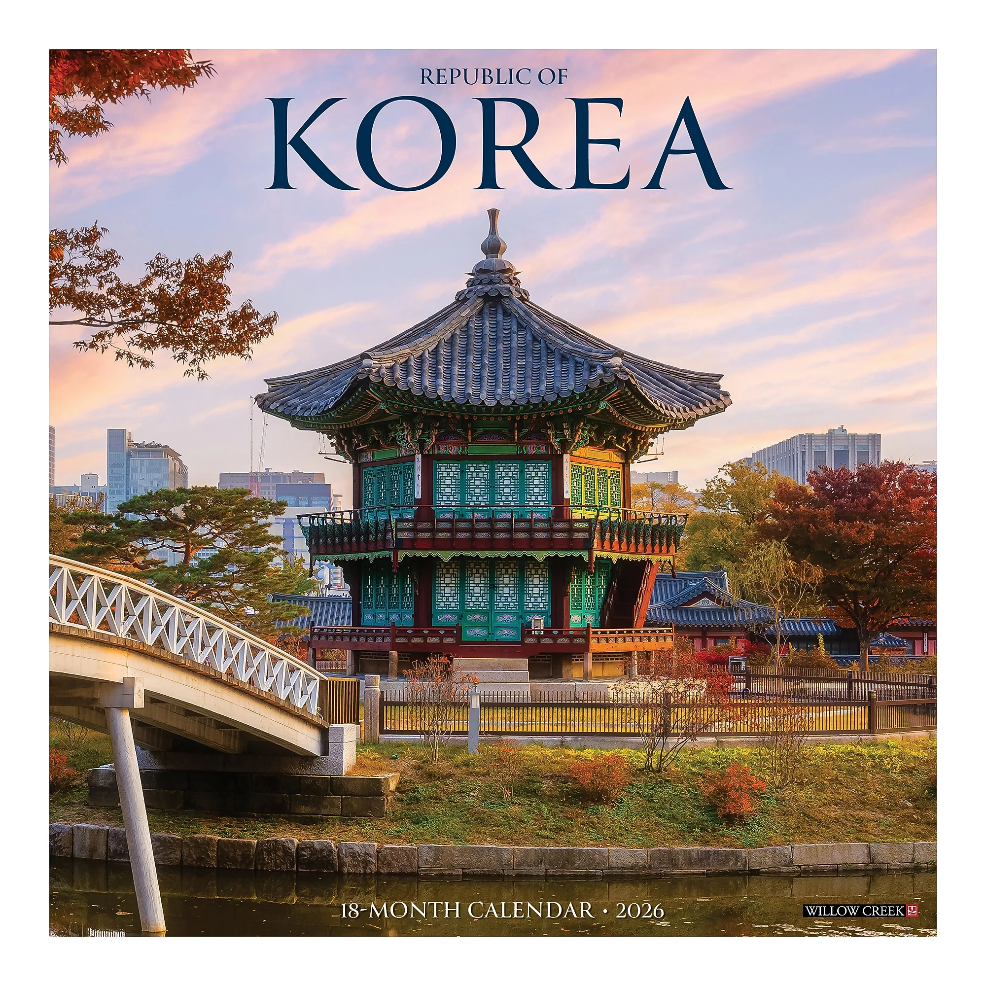 2026 Willow Creek Republic Of Korea 12" X 12" Monthly Wall Calendar (55908)