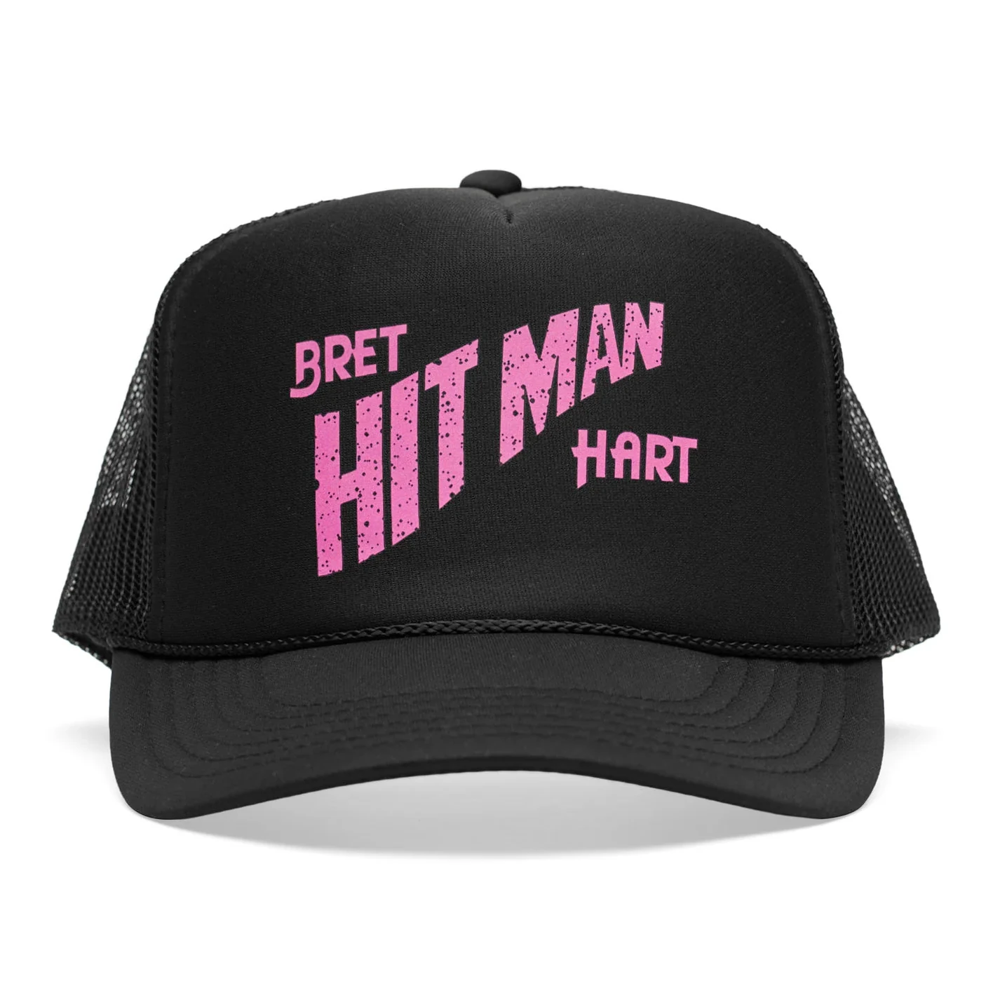 Bret Hitman Hart Black Trucker Hat