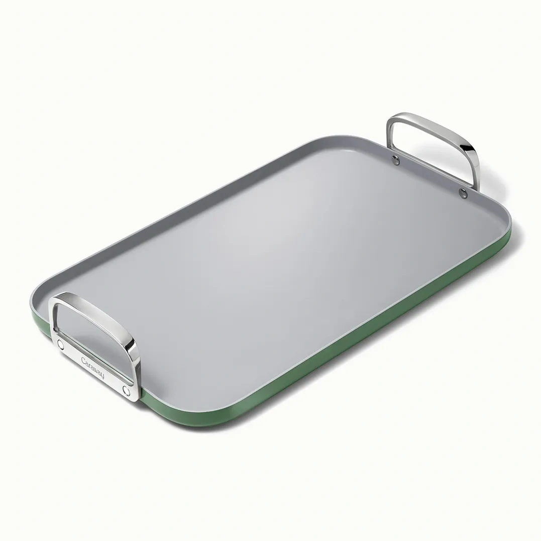 Caraway Ceramic Nonstick Double Burner Griddle, 19"x12"
