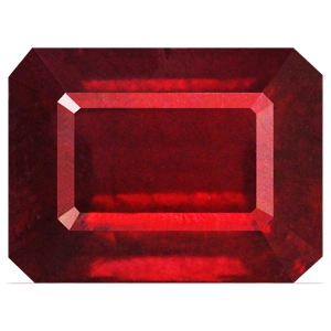 Composite 2.56 Cts. Emerald Cut Ruby, A Quality