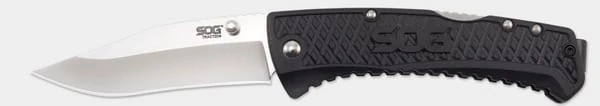 Sog Traction Satin Clip-point Knife Low Carry
