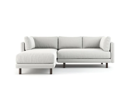 Venice Bench Seat Sofa With Chaise (126",chaise 37" X 72",chaise On Right,37") - Performance Velvet/structured Package/solid White Oak