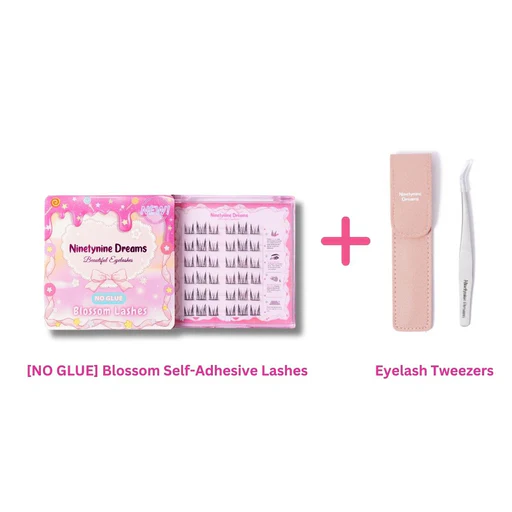 [no Glue] Blossom Lashes - 1 Pack + Tweezers