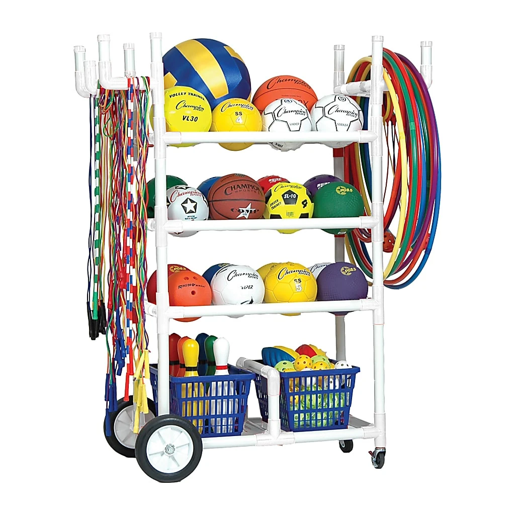 Champion Sports Heavy-duty All-terrain Cart, 59"h X 19"w X 53"d, White