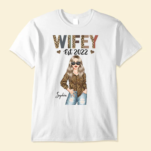Wifey Est. (year) - Personalized Shirt - Anniversary Gift For Wife, Girlfriend, Fianc?? - Pullover Hoodie/white/m