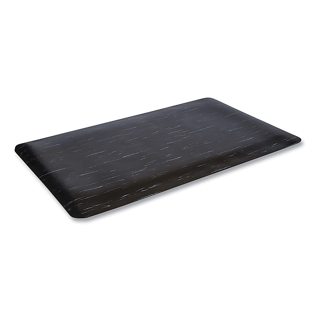 Cushion-step Marbleized Rubber Mat 36 X 72 Black