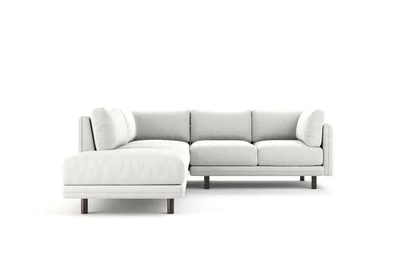 Venice Sectional With Bumper (102" X 84",bumper On Right,37") - Leather/structured Package/honey