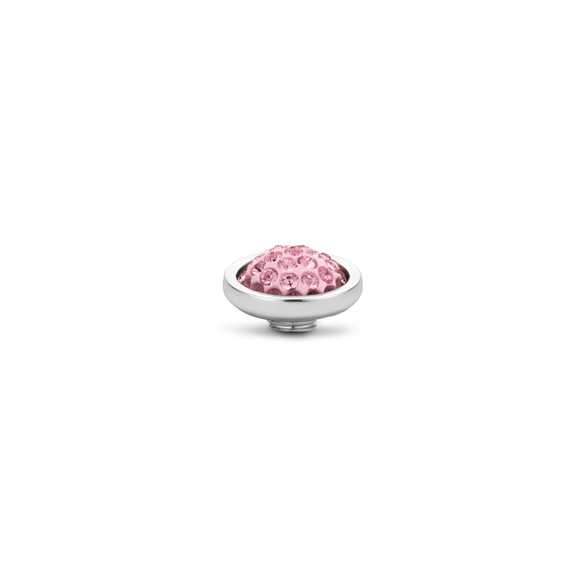 Melano Vivid Shiny Steentje - Zilverkleurig/light Rose