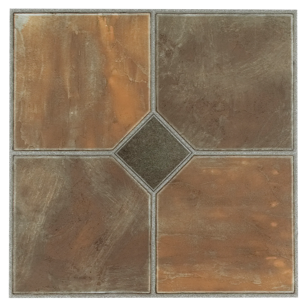 Sterling Rustic Slate 12x12 Self Adhesive Vinyl Floor Tile - 45 Tiles/45 Sq. Ft