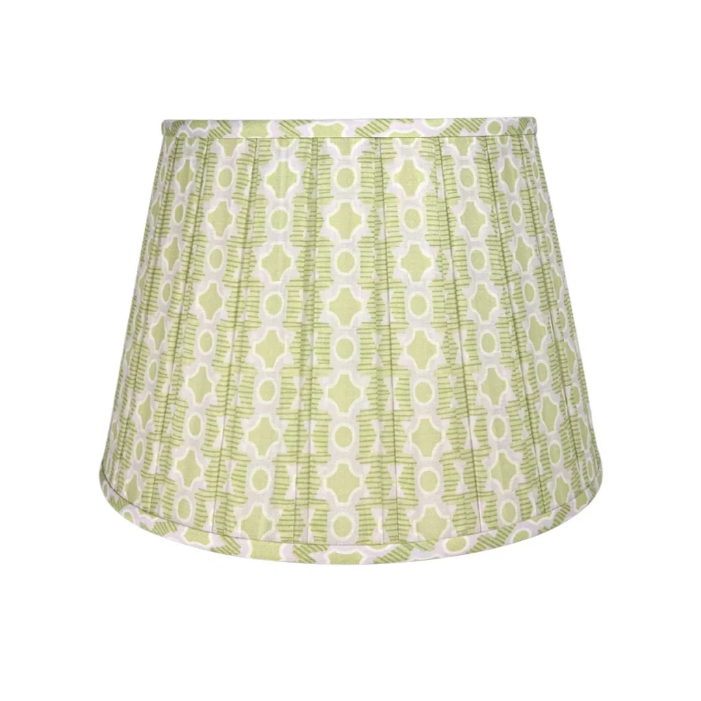 Spring Lamp Shade In Green/lavender - 8x12x8
