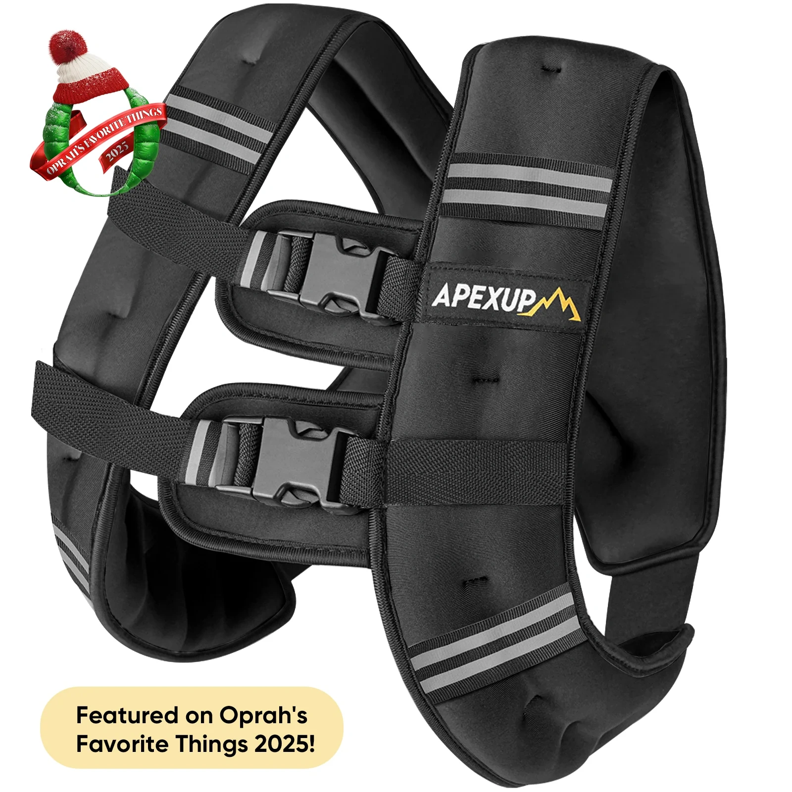 Weighted Vest With Reflective Stripe (5/10/15/20/25/30 Lbs) – Mint/10lbs