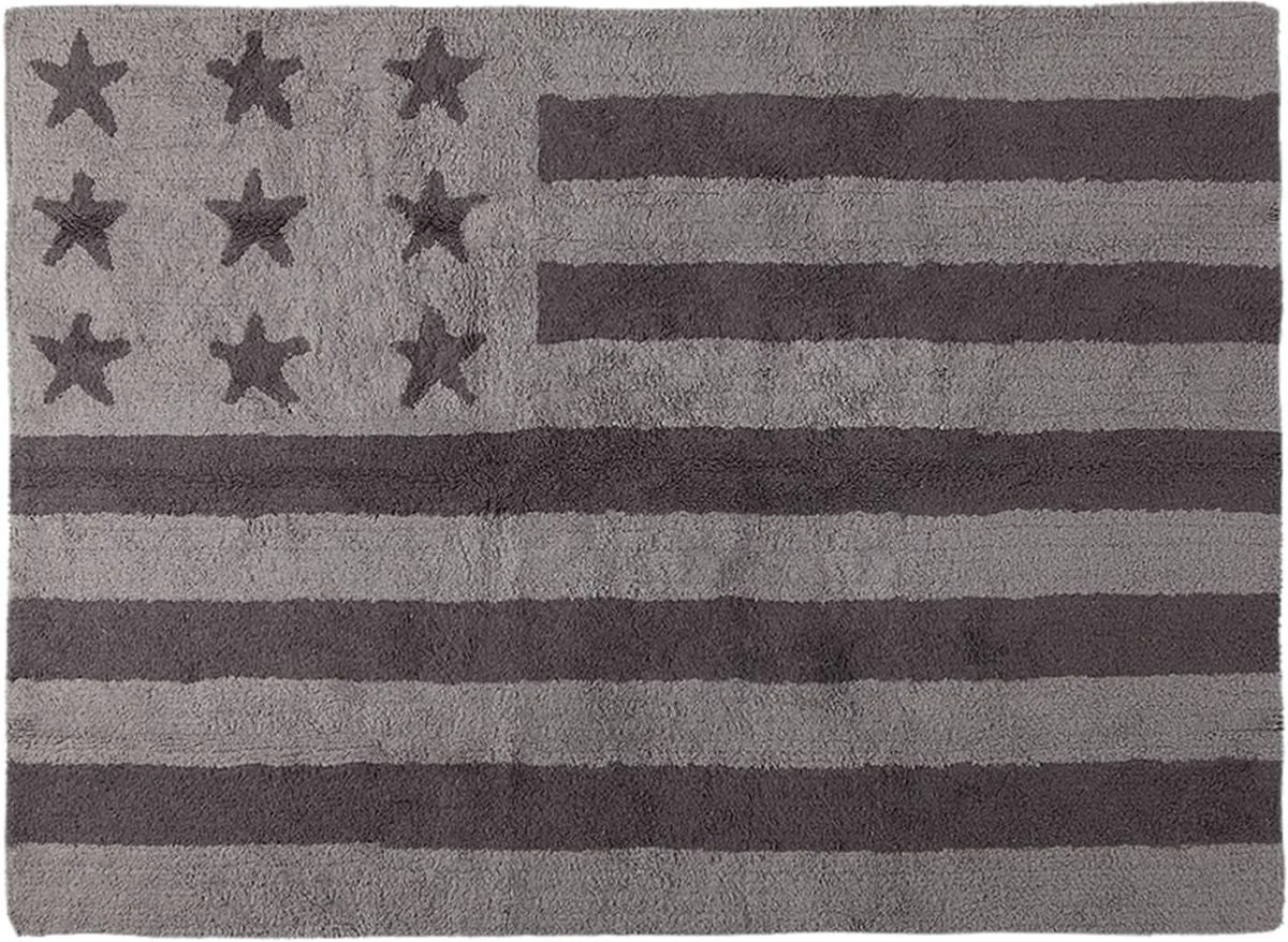Lorena Canals Flag Rug, Usa - Grey (4' X 5' 3")