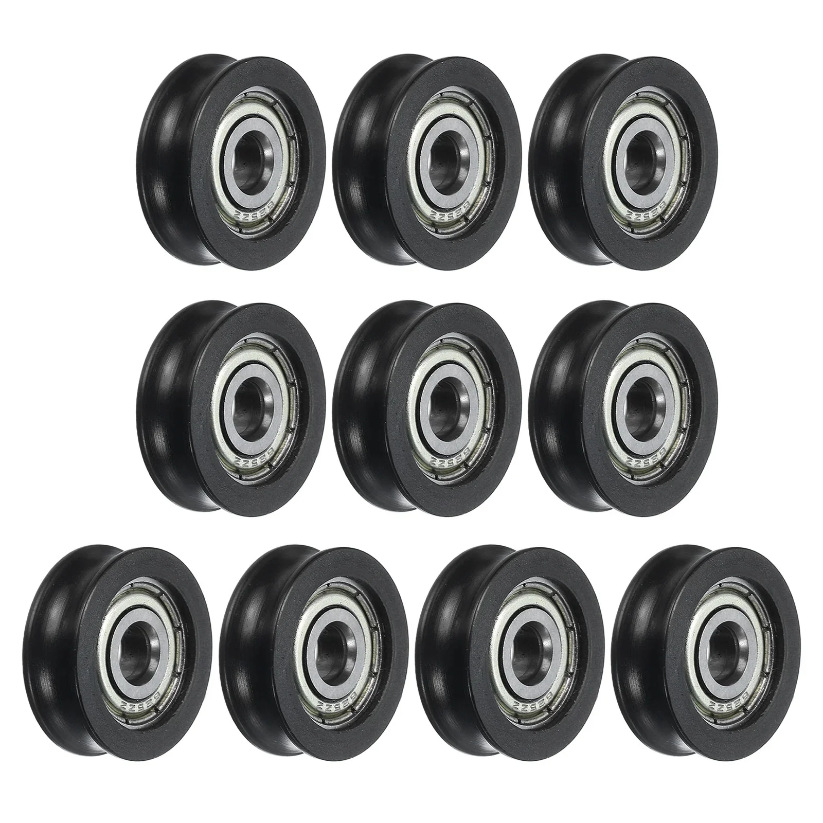 Uxcell 10pcs U625zz Nylon Pulley U-groove Ball Bearing 5x20x7mm U Groove Roller Wheel