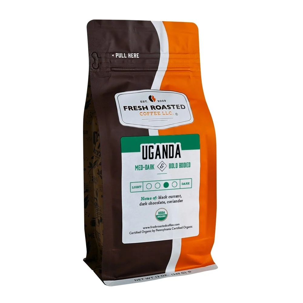 Organic Uganda Bugisu - Roasted Coffee - 12 Oz Bag/fine Ground