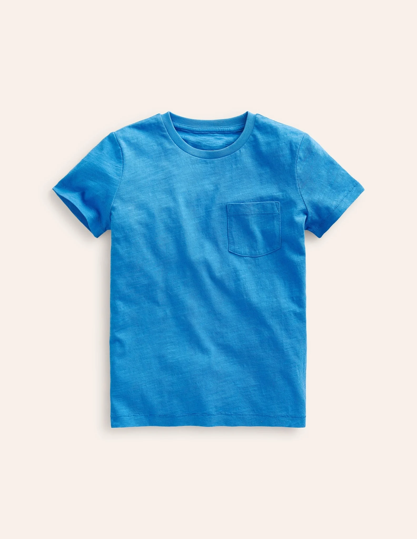 Washed Slub T-shirt-cabana Blue