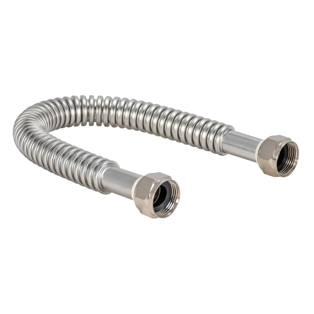 Eastman 24‑inch Corrugated Stainless Steel Water Heater Connector (3/4" Fip Inlet × 3/4" Fip Outlet)