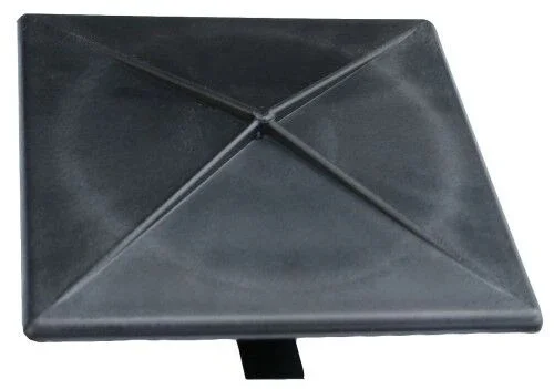 3" Square Light Pole Top Cap- Black Plastic (85-00009)