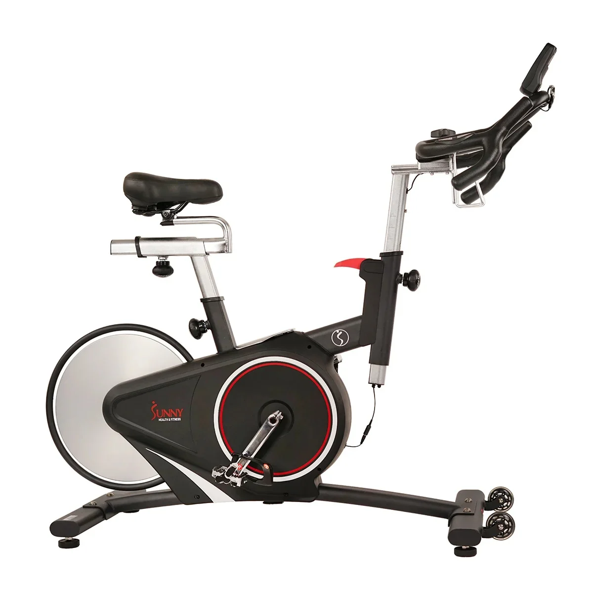 Magnetic Rear Belt Drive Stationary Bike With Cadence Sensor, High Weight Indoor Cycling