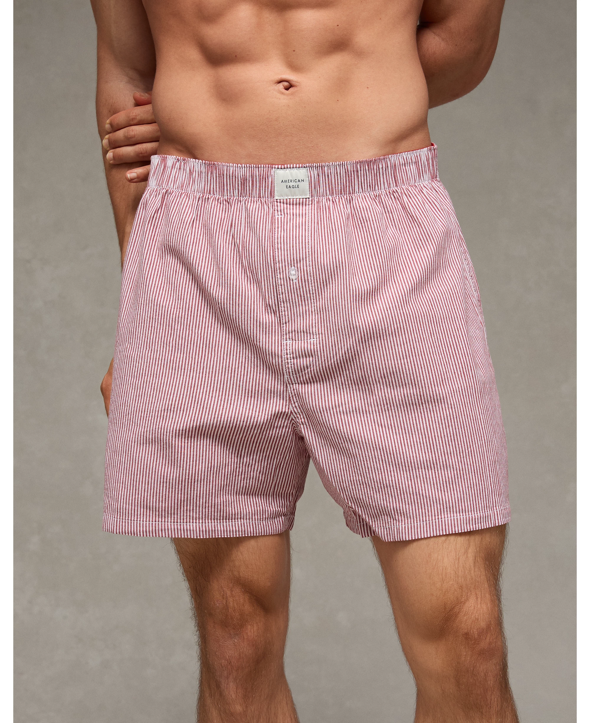 Aeo Men's Plaid Stretch Boxer Short