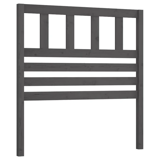 Testiera Per Letto-testata-testiera Decorativa Grigia 81x4x100 Cm In Legno Massello Di Pino