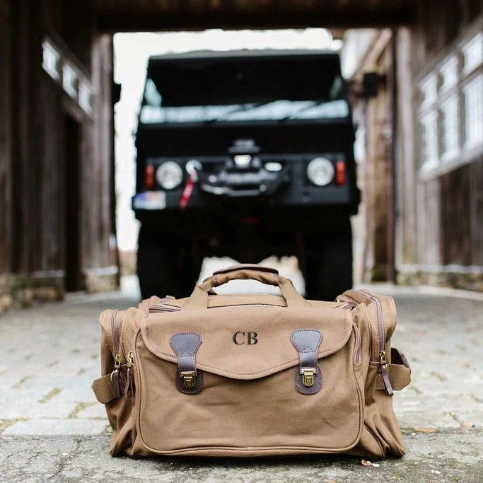 Monogram Duffle Bag - Brown/charcoal