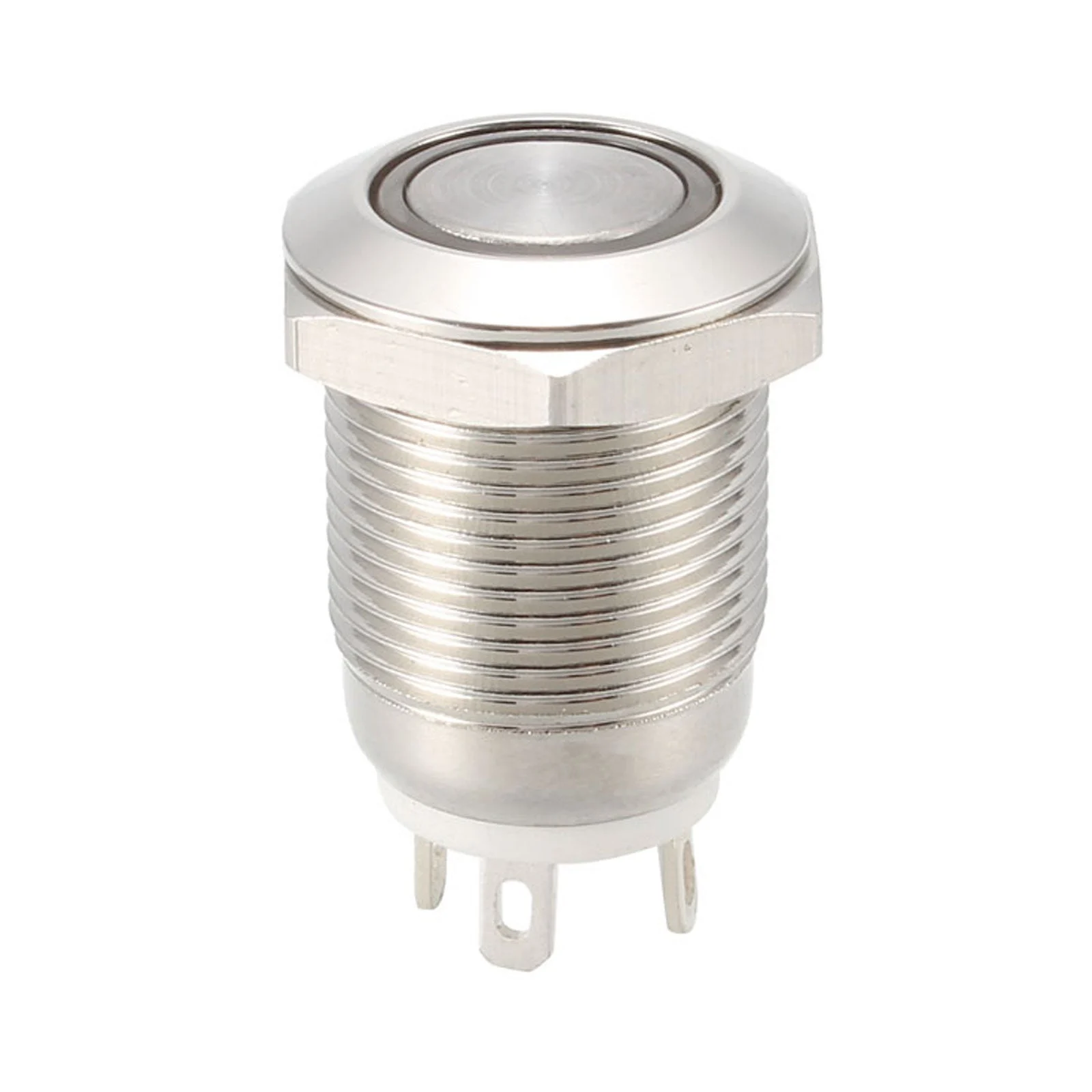 Push Button Switch Momentary Metal Switch - White