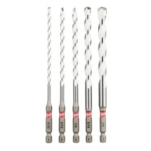 Milwaukee 5-piece Shockwave Impact Duty Carbide Multi-material Drill Bit Set