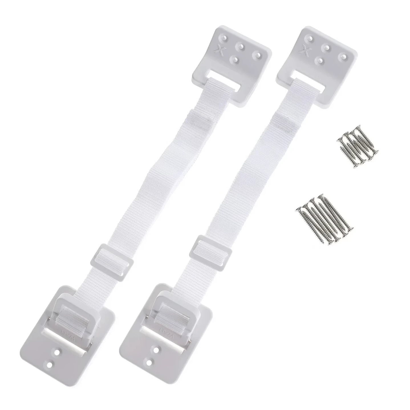 Dreambaby White Heavy Duty Hinged Furniture Anchors 4 Pack