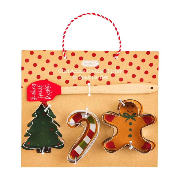 Green Christmas Cookie Cutter And Spatula Set