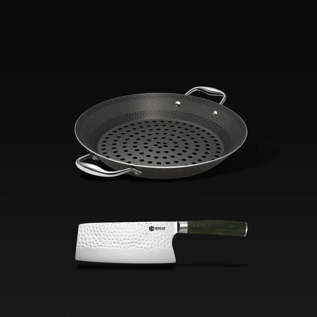 Hexclad Bbq Grill Pan + Meat Cleaver Bundle