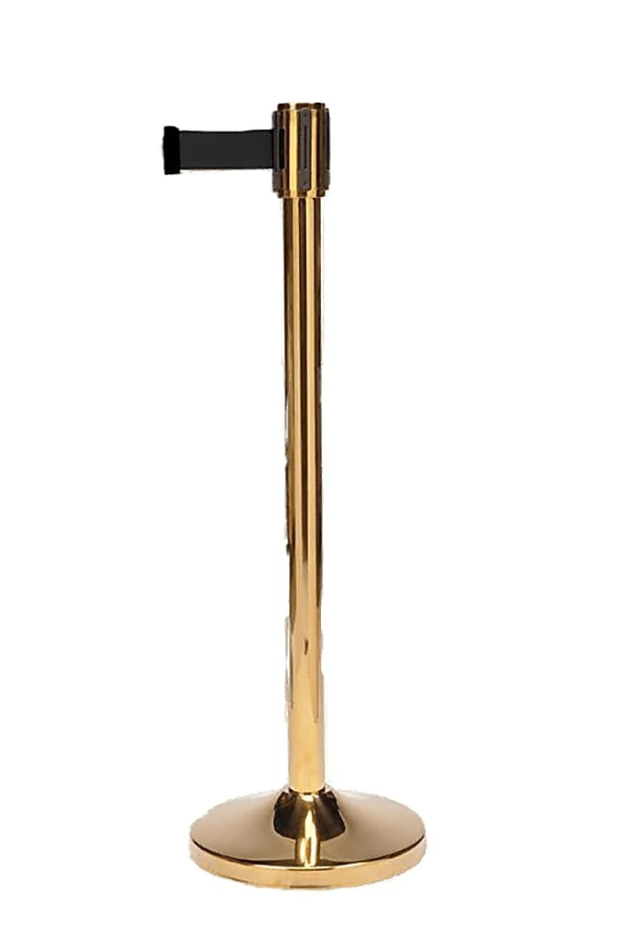 Csl Deluxe Stanchion, 39"h X 12-1/2"w X12-1/2"d, Black/gold