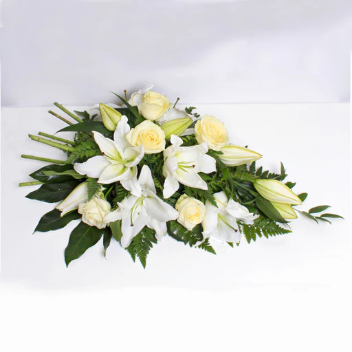 Standard White Rose And Lily Spray