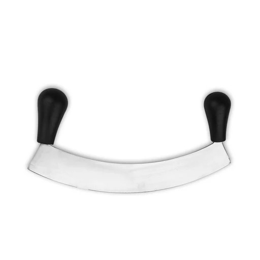 Curved Pizza Cutter Sharp Blade Double Handle - Medium