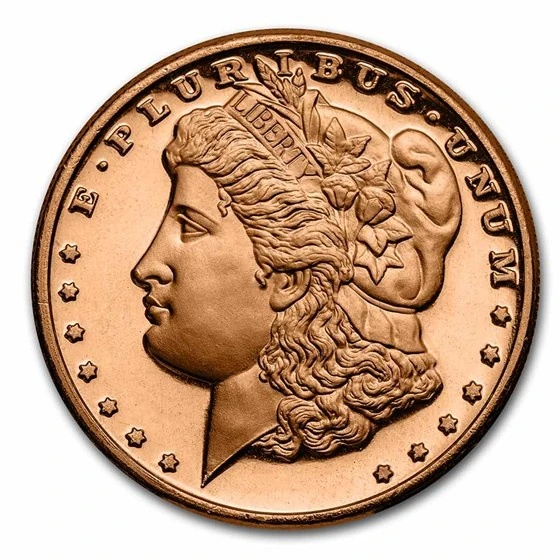 1 Oz Copper Round - Morgan Dollar