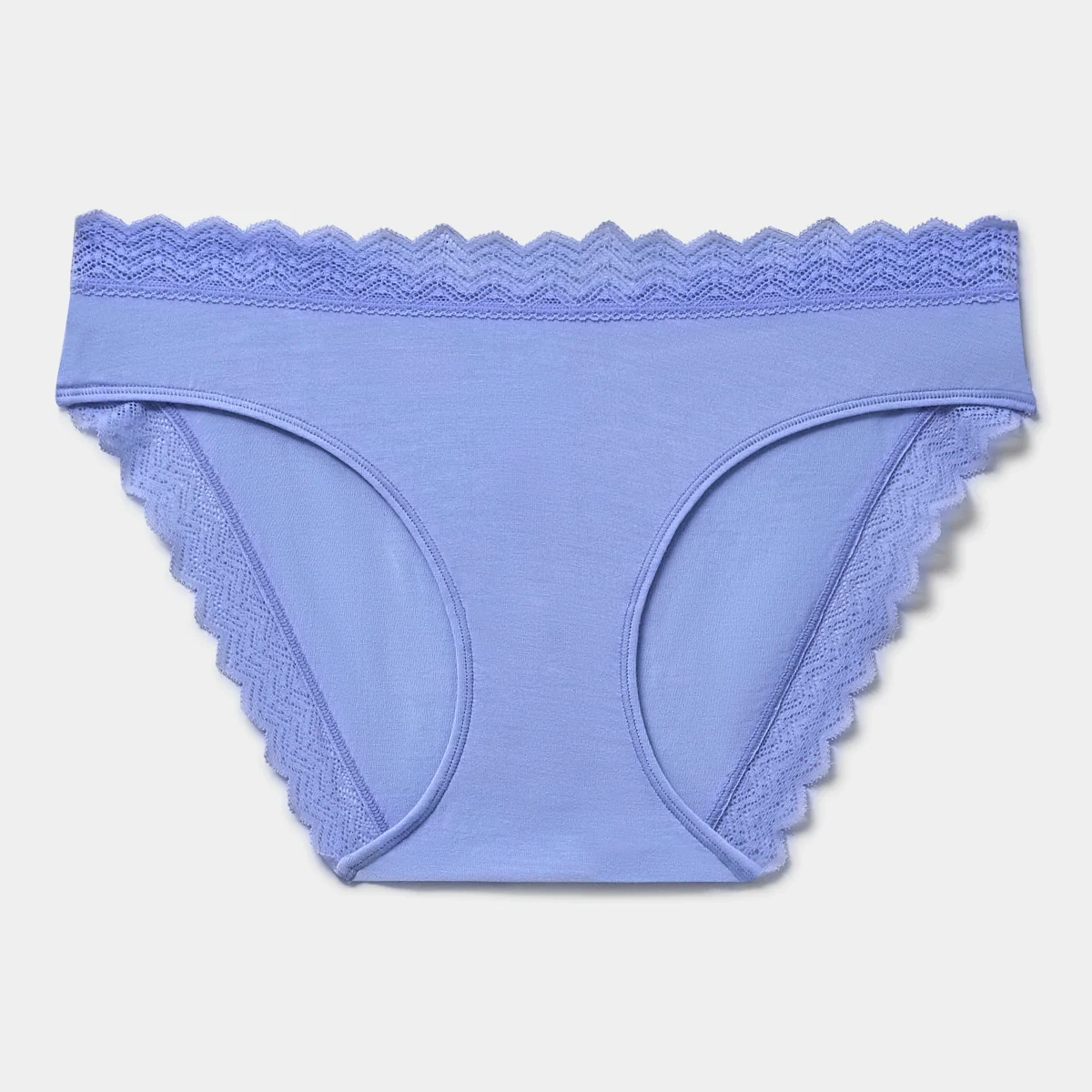 Zigzag Lace Original Knicker - Cornflower Blue